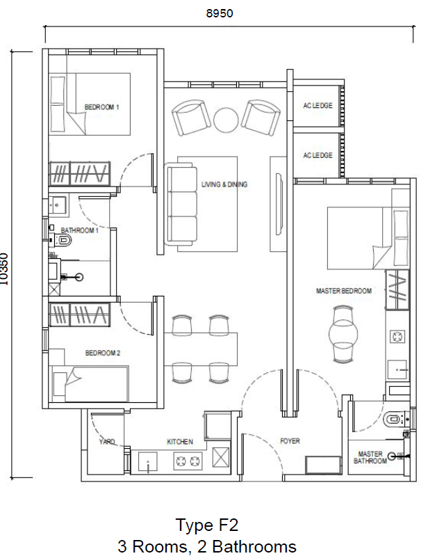 3Bedroom Dualkey Exsim CIQ